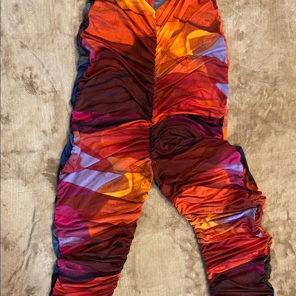 Multicolor Ruched Jumpsuit - Picture 4 of 7